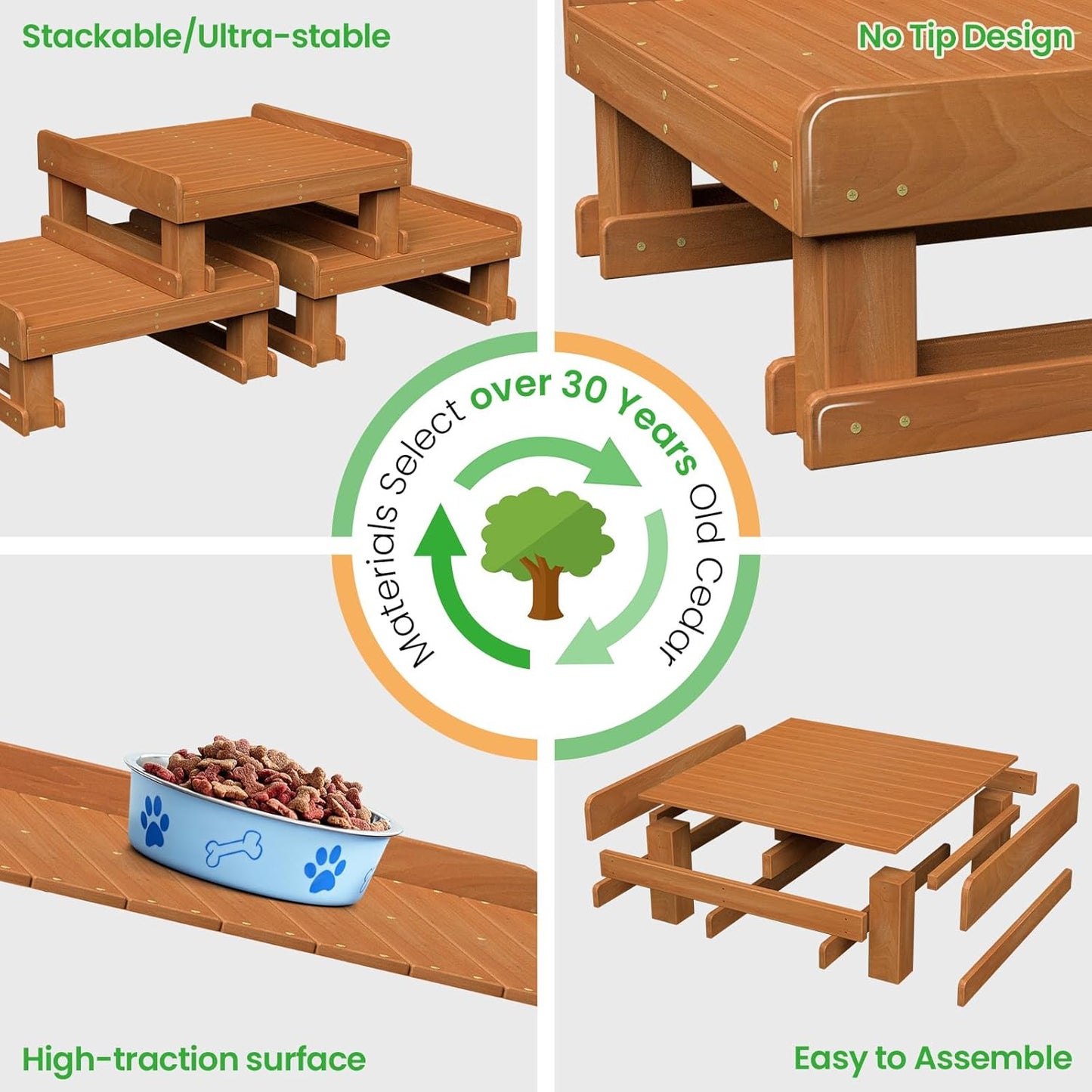 Wooden Dog Training Platform & Agility System – All-in-One Durable Pet Trainer for Place, Agility & Obedience – Indoor/Outdoor Use