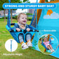 SuniBoxi Playground Swing Sets for Backyard for Kids, Wooden Playground Sets for Backyards with 2 Swings, a Big Wave Slide, Climbing Wall, Kids Outdoor Playset for Ages 2-10