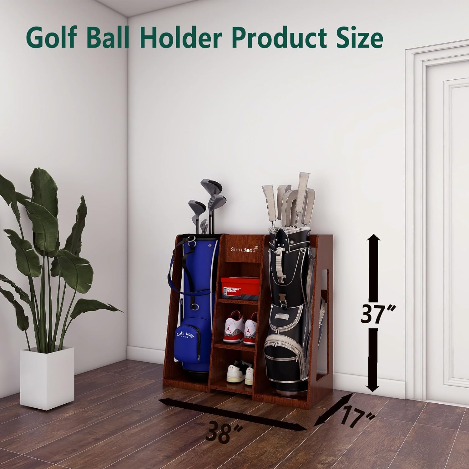 Wood discount golf organizer