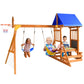 CreateLand01-SuniBoxi Wooden Swing Set 6-in-1 Playground Set